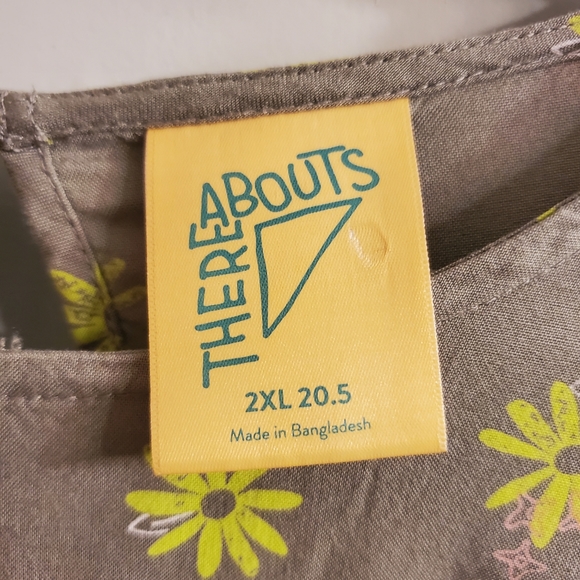 Thereabouts Sea Spray Floral Girls Top - 2XL - Picture 3 of 10